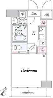 グリフィン横浜・メディオ【2階】の間取り