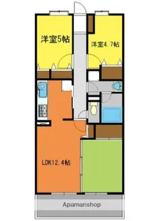 湘南山の手マンション【5階】の間取り