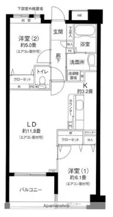 ロサブリーズ本牧【5階】の間取り