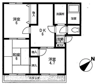 古館ハイツ【2階】の間取り