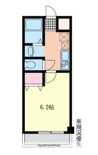 カーサアルボリーズ茅ヶ崎【3階】の間取り