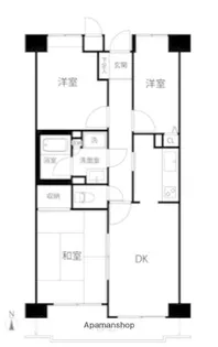 新横浜ガーデンコート Aサイド【3階】の間取り