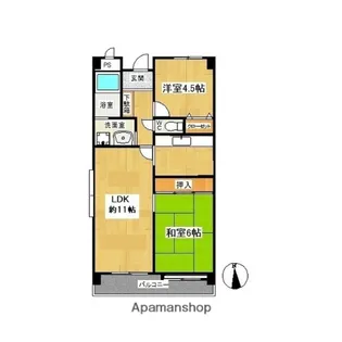 セントラーレ鳥が丘【4階】の間取り