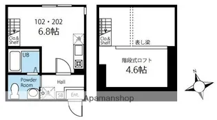 ハーミットクラブハウスレスペデザ戸塚【1階】の間取り