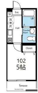 ハーミットクラブハウス横浜白楽【1階】の間取り