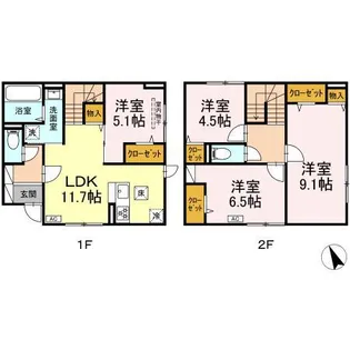 ジェルベーラ【1階】の間取り