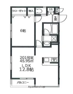 ビューパレス富士見ヶ丘B棟【2階】の間取り