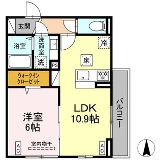 D PAINA 殿町【1階】の間取り