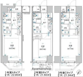 グランリーヴェル横濱NOEL【3階】の間取り