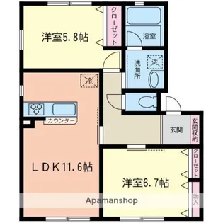 神奈川県藤沢市柄沢1丁目【アパート】の間取り