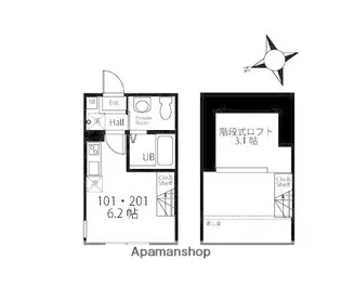 ハーミットクラブハウス戸塚グラン【1階】の間取り