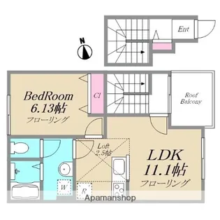 1LDKの間取り画像