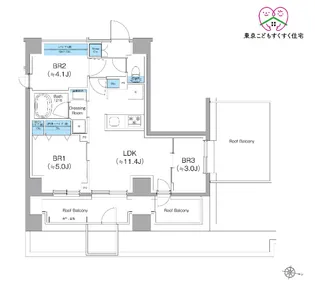 クレヴィアリグゼ西馬込【6階】の間取り
