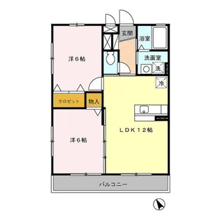 ディライトヒルズ【3階】の間取り