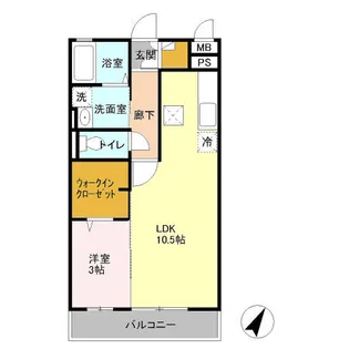 コート権太坂【1階】の間取り