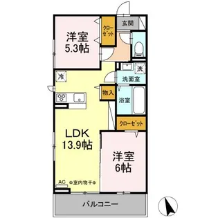 アールドソレイユ【3階】の間取り