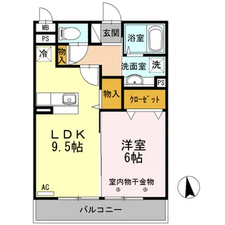 アンドミーワ【3階】の間取り