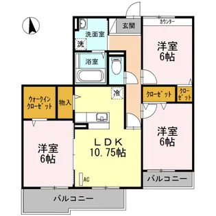 カサブランカ【2階】の間取り