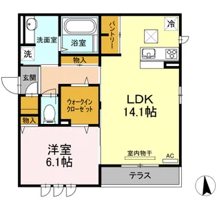 ラムリテン【1階】の間取り