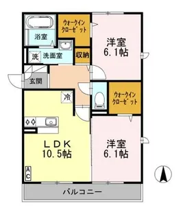 セレーソエステート【2階】の間取り