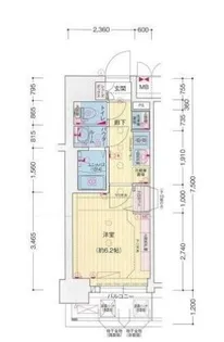 プレサンス横浜鶴見市場シュネル【2階】の間取り