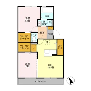 グランソーレⅠ【3階】の間取り