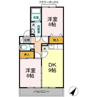 ヒルサイドタウン AB【2階】の間取り