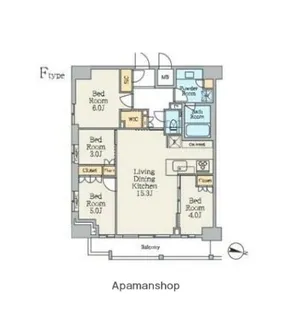 東京都大田区池上6丁目【マンション】の間取り
