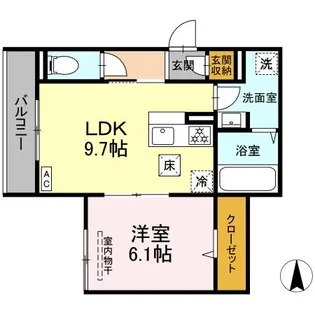 ボヌール【1階】の間取り