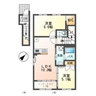 クレサンテーム【2階】の間取り