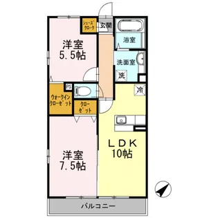 エスパシオ踊場【2階】の間取り