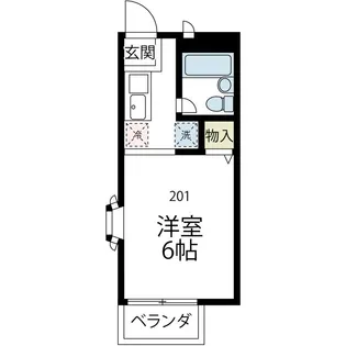 クレセントA【201号室号室】の間取り
