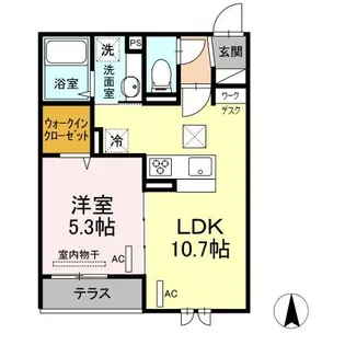 クレールガーデン【1階】の間取り