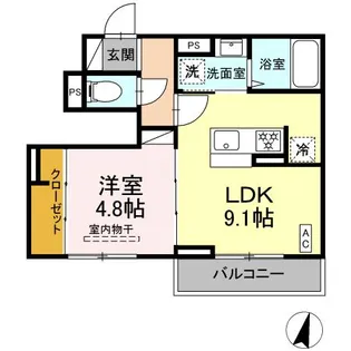 ブランポルテ【1階】の間取り