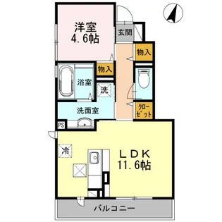 ヴィラコスモス【2階】の間取り