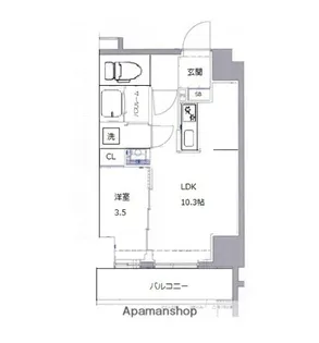 ブリシア横濱石川町【11階】の間取り
