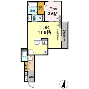 シャトン湘南藤沢【2階】の間取り