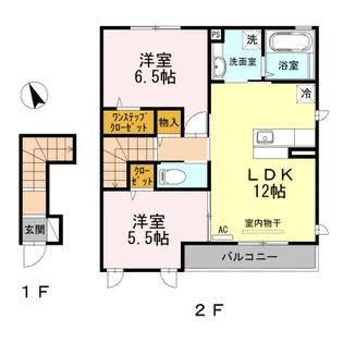 スカイビューテラス宮前平【2階】の間取り