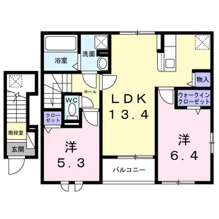 ハウス フェリーチェ Ⅰ【2階】の間取り