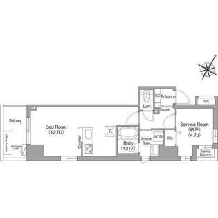 コンフォリア・リヴ関内【2階】の間取り