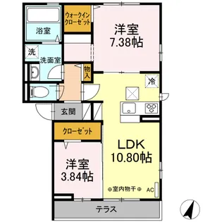 オーチャード ルームズ【1階】の間取り