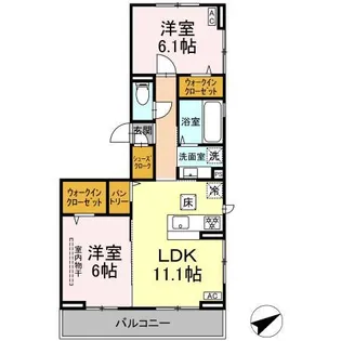 トレビ・フォンタナ【1階】の間取り