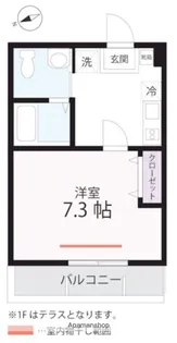 ハーミットクラブハウス衣笠Ⅱ B号棟【1階】の間取り