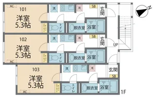 カインドネス相模原氷川町【101号室号室】の間取り