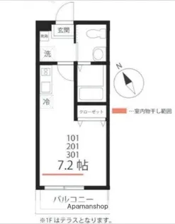 ハーミットクラブハウスジラユ【2階】の間取り