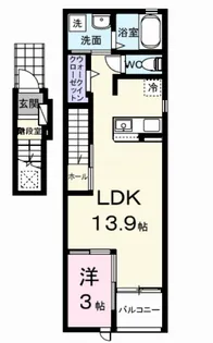 フォレストハイム【2階】の間取り