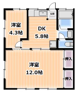 ブルーハイツ【1階】の間取り