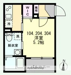 ベイルーム大和南【1階】の間取り