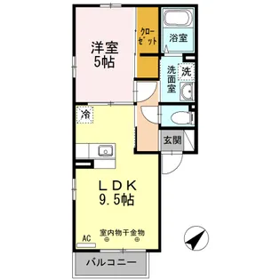 SOUTH WIND FREA【2階】の間取り