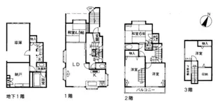 神奈川県横浜市中区豆口台【一戸建】の間取り